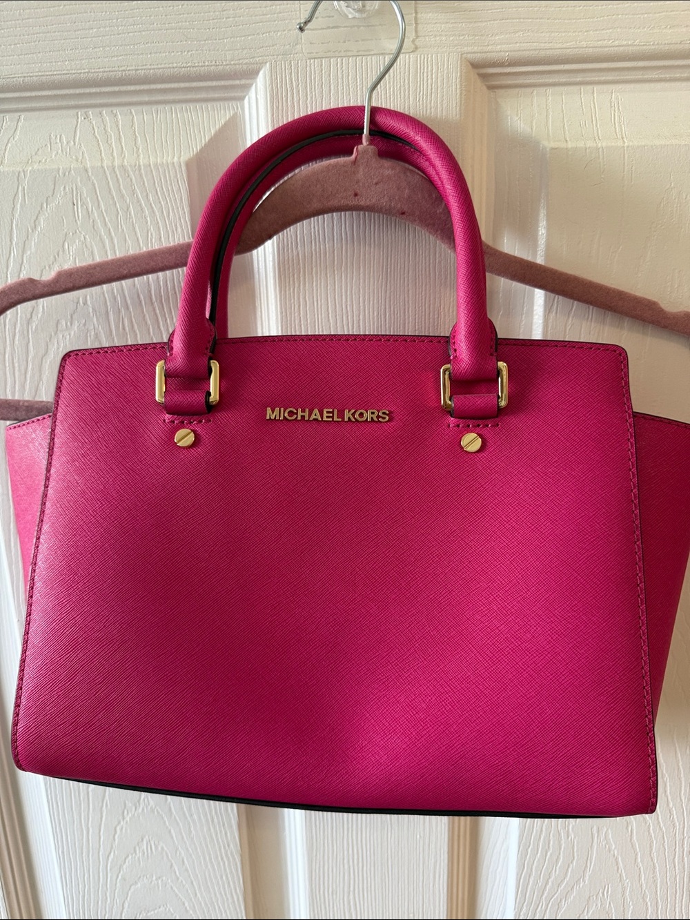 *HOT COLOR*Michael Kors Hot Pink Saffiano Satchel
